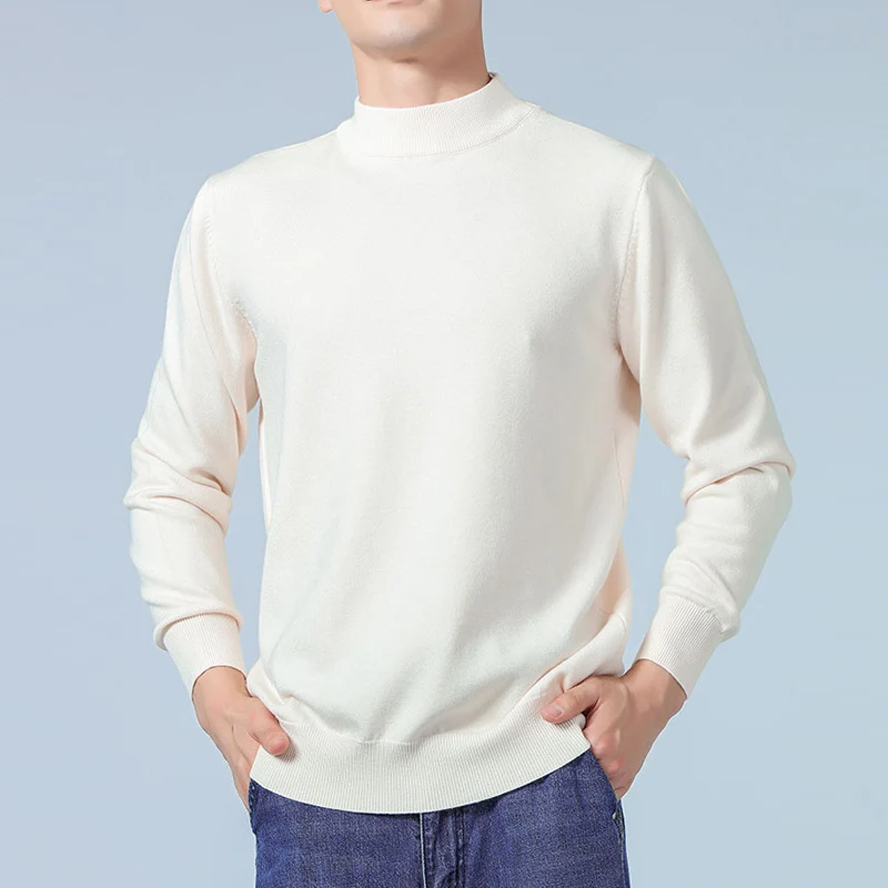 Herren Feiner Mockneck-Pullover aus hochwertigem Feinstrick mit gerippten Abschlüssen Drune