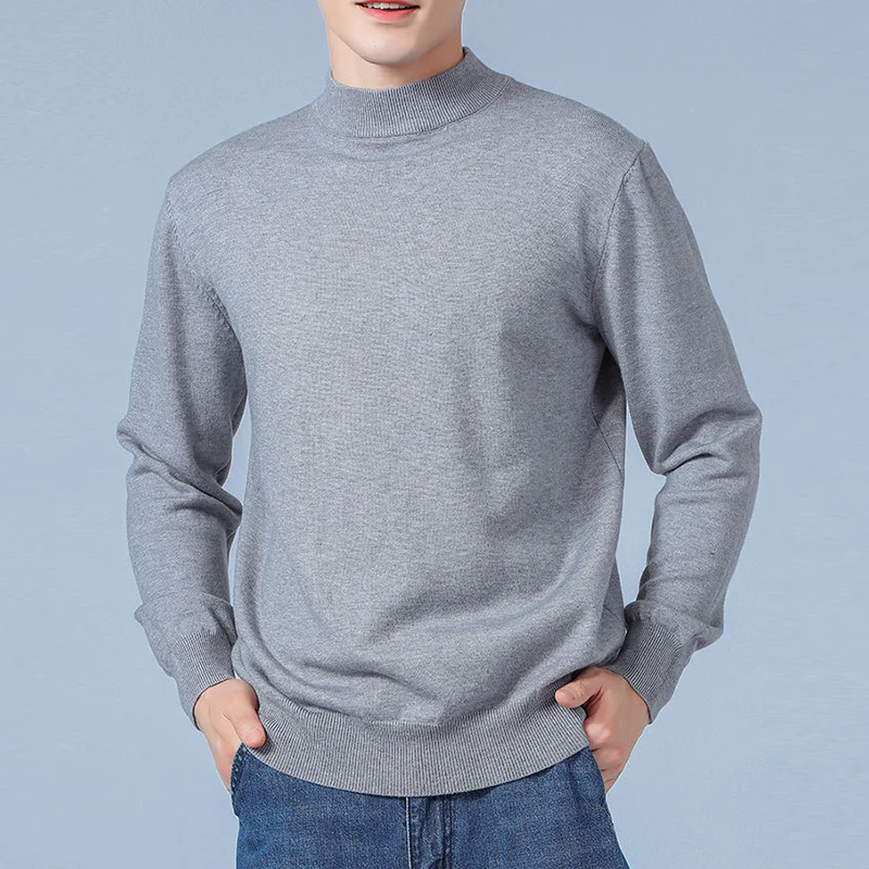 Herren Feiner Mockneck-Pullover aus hochwertigem Feinstrick mit gerippten Abschlüssen Drune