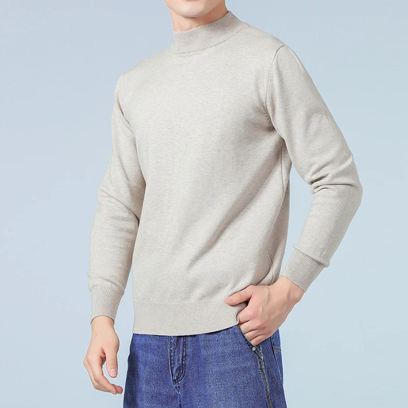 Herren Feiner Mockneck-Pullover aus hochwertigem Feinstrick mit gerippten Abschlüssen Drune
