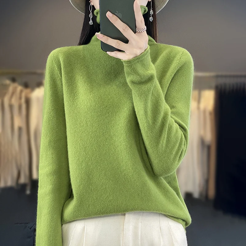 Damen Weicher Feinstrick-Rollkragenpullover mit kaschmirähnlicher Haptik und verlängerten Bündchen Drune