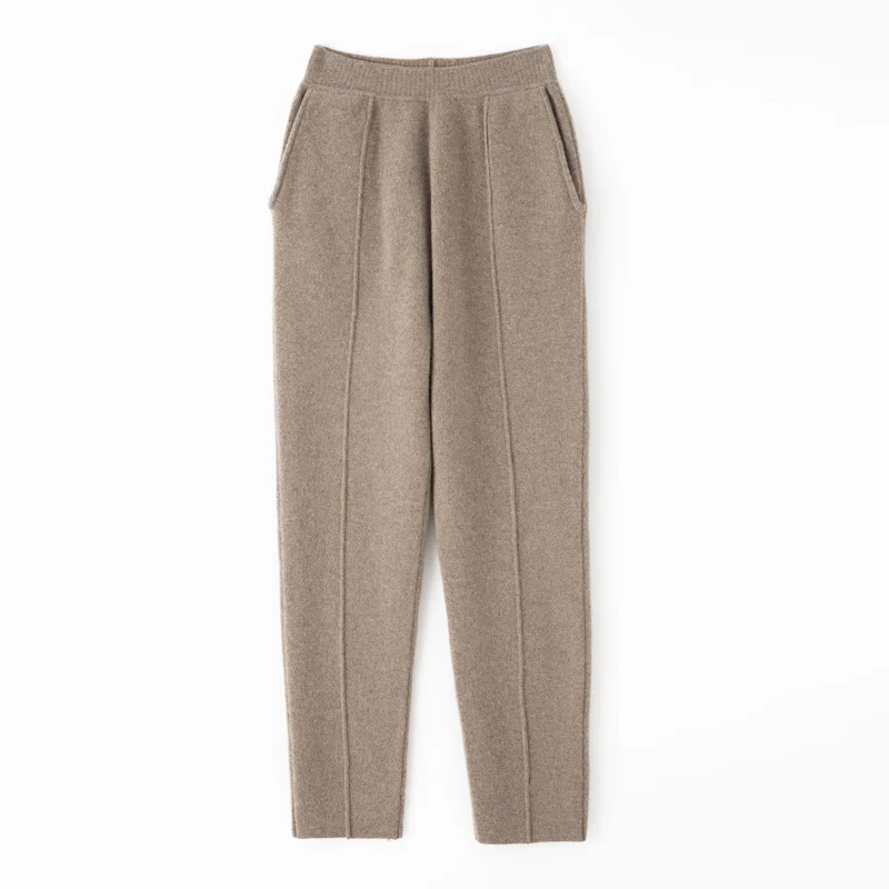 Damen Strickhose mit schmaler Beinform, elastischem Bund und Bügelfalte Drune