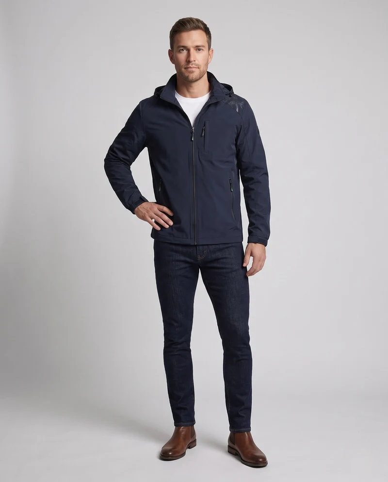 Leichte atmungsaktive Feldjacke für Herren mit Kapuze und Mesh-Futter Drune