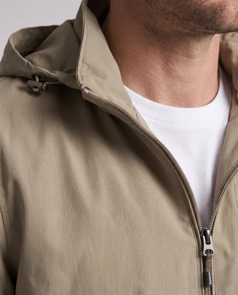 Herren Leichte Atmungsaktive Kapuzenjacke für den Außenbereich mit Brusttasche und Verdecktem Reißverschluss Drune