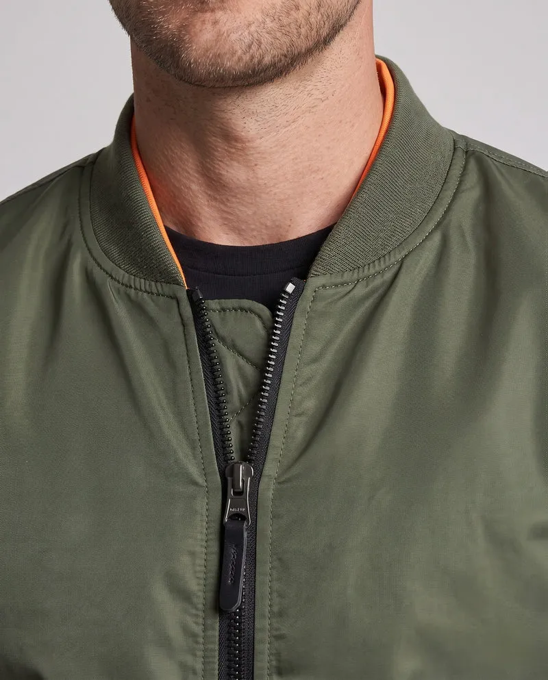 Leichte Herren Nylon Flug Bomberjacke mit Ärmel Utility Tasche Drune