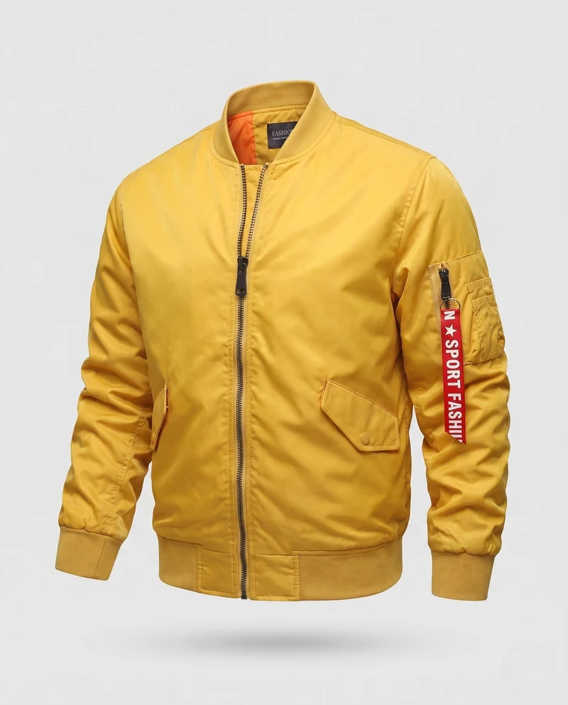 Leichte Herren Nylon Flug Bomberjacke mit Ärmel Utility Tasche Drune