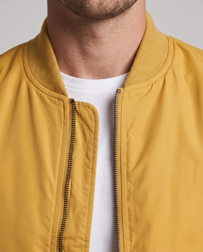 Herren Leichte Pilot Bomberjacke aus technischem Nylon mit Ärmeltasche Drune