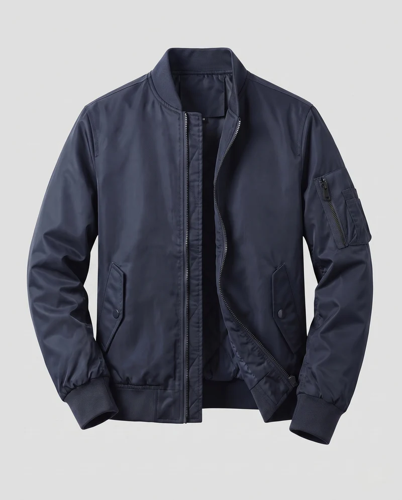 Herren Leichte Pilot Bomberjacke aus technischem Nylon mit Ärmeltasche Drune