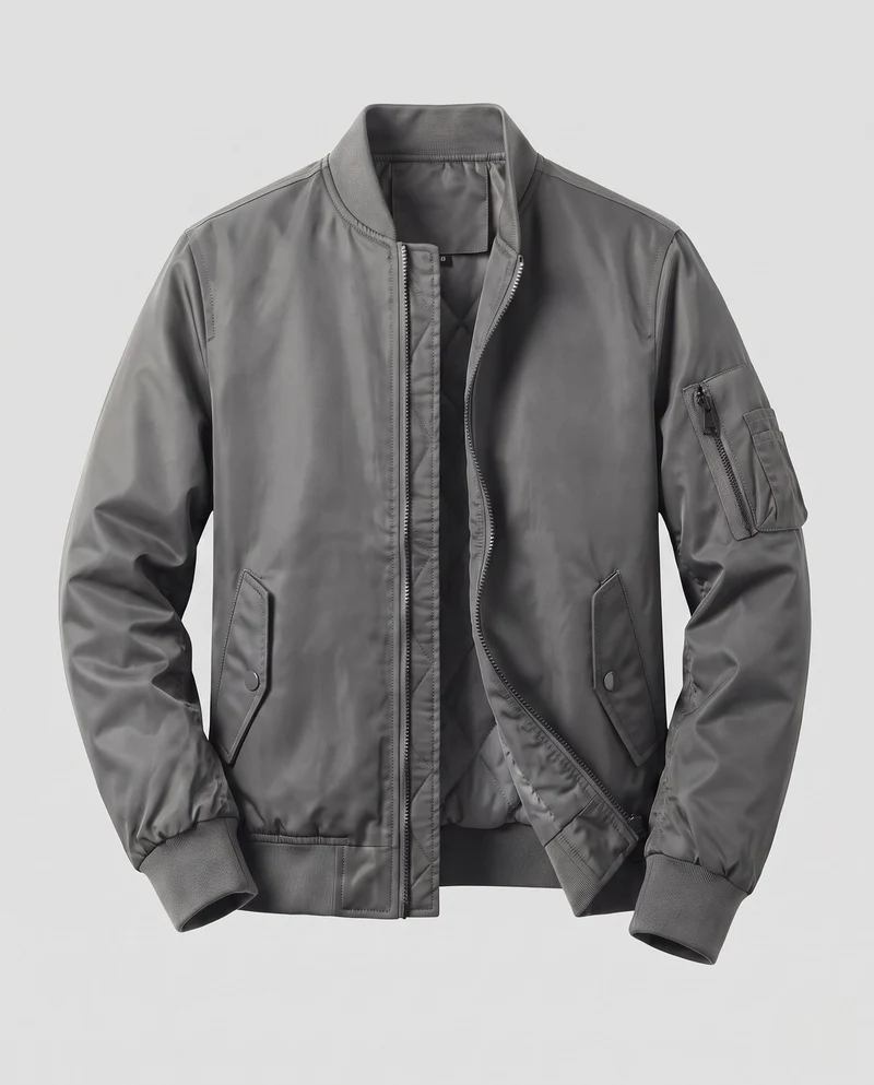 Herren Leichte Pilot Bomberjacke aus technischem Nylon mit Ärmeltasche Drune