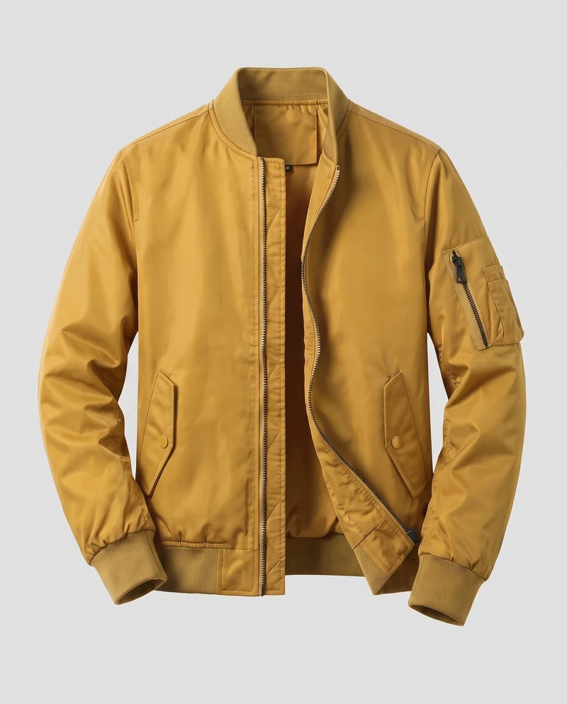 Herren Leichte Pilot Bomberjacke aus technischem Nylon mit Ärmeltasche Drune