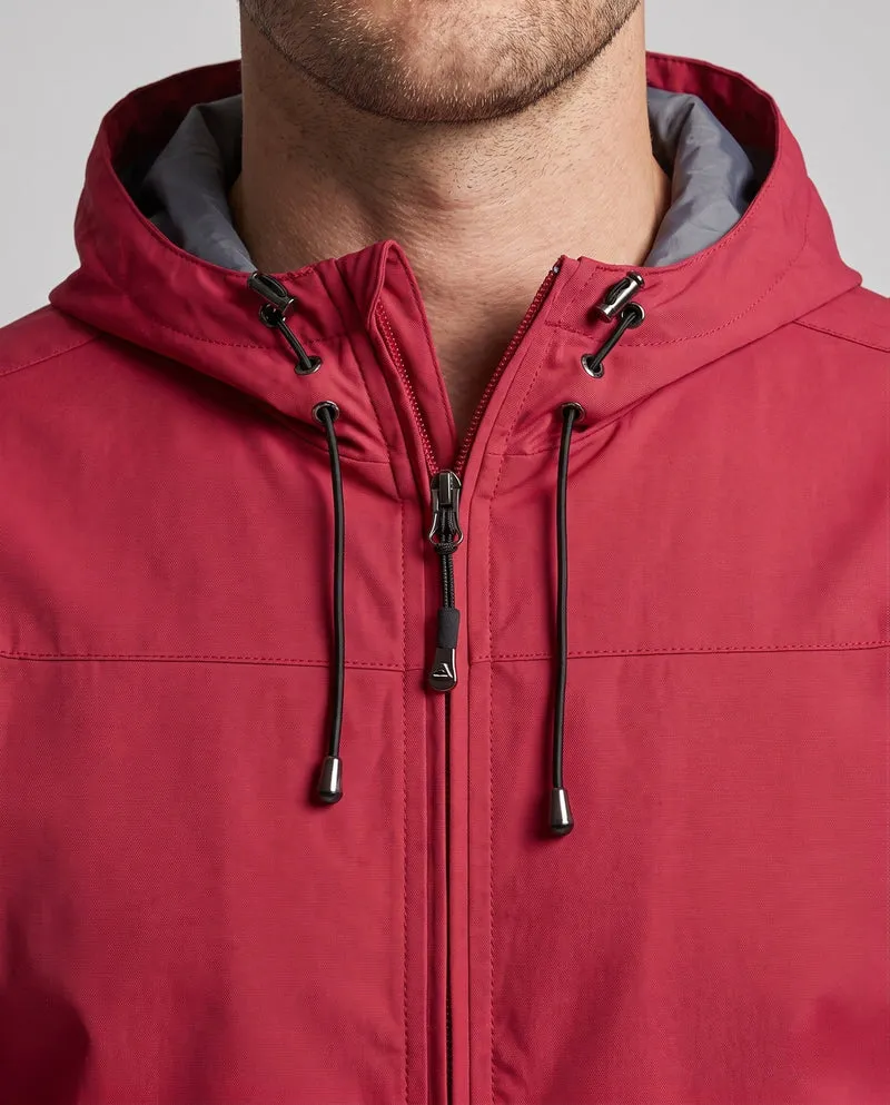 Herren Leichte Wasserabweisende Kapuzenjacke mit Verstellbarer Kapuze und Subtiler Thermofütterung Drune