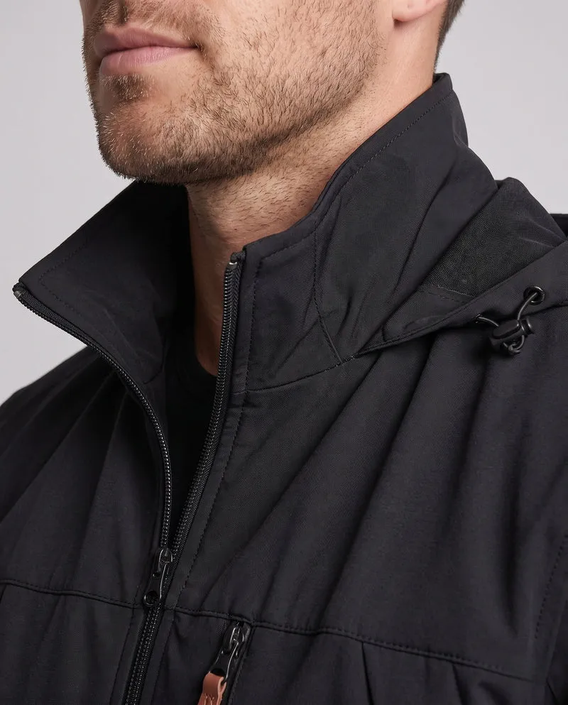 Leichte winddichte Freizeit-Zip-Jacke für Herren mit Brust-Reißverschluss-Tasche Drune