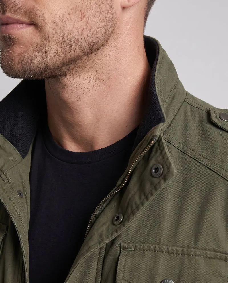 Herren Leichtgewicht Feldblouson mit Stehkragen und Multifunktionstaschen Drune