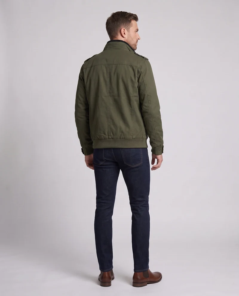 Herren Leichtgewicht Feldblouson mit Stehkragen und Multifunktionstaschen Drune