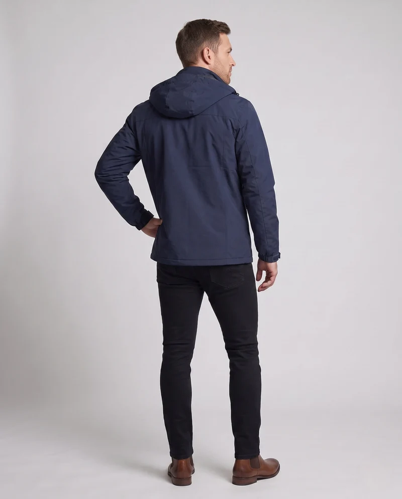 Herren Leichte Softshell Feldjacke mit Kapuze, wasserabweisend und Brustreißverschluss Drune