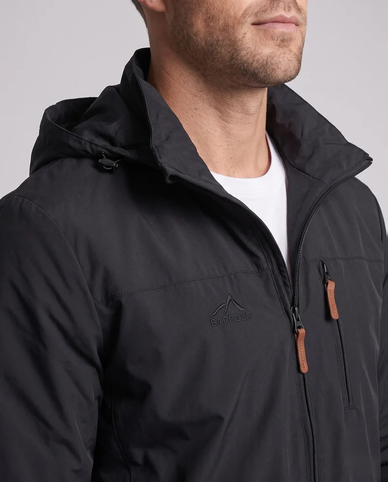 Herren Leichte Softshell Outdoorjacke mit Kapuze und Reißverschlusstaschen Drune