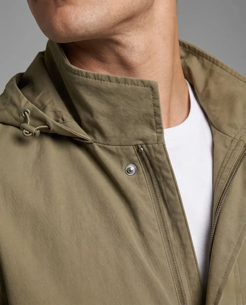 Leichte urbane Herren Zipper Blouson mit Reißverschluss auf der Brust und elastischen Bündchen Drune
