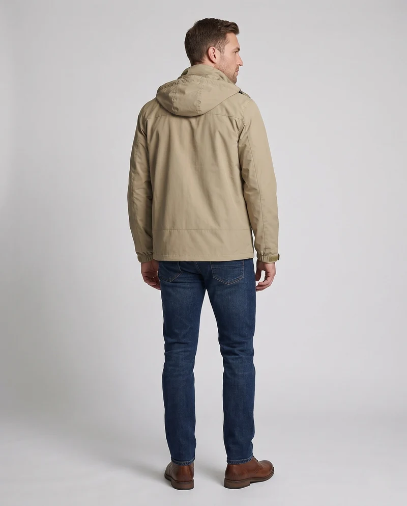 Leichte urbane Herren Zipper Blouson mit Reißverschluss auf der Brust und elastischen Bündchen Drune
