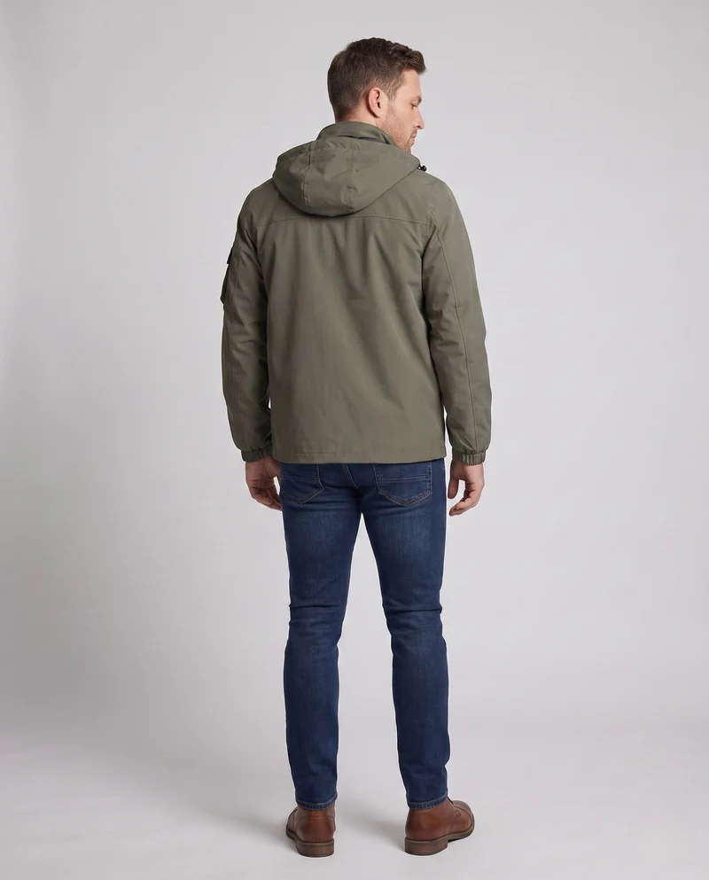 Leichte Utility-Feldjacke für Herren mit Kapuze und Armtasche Drune