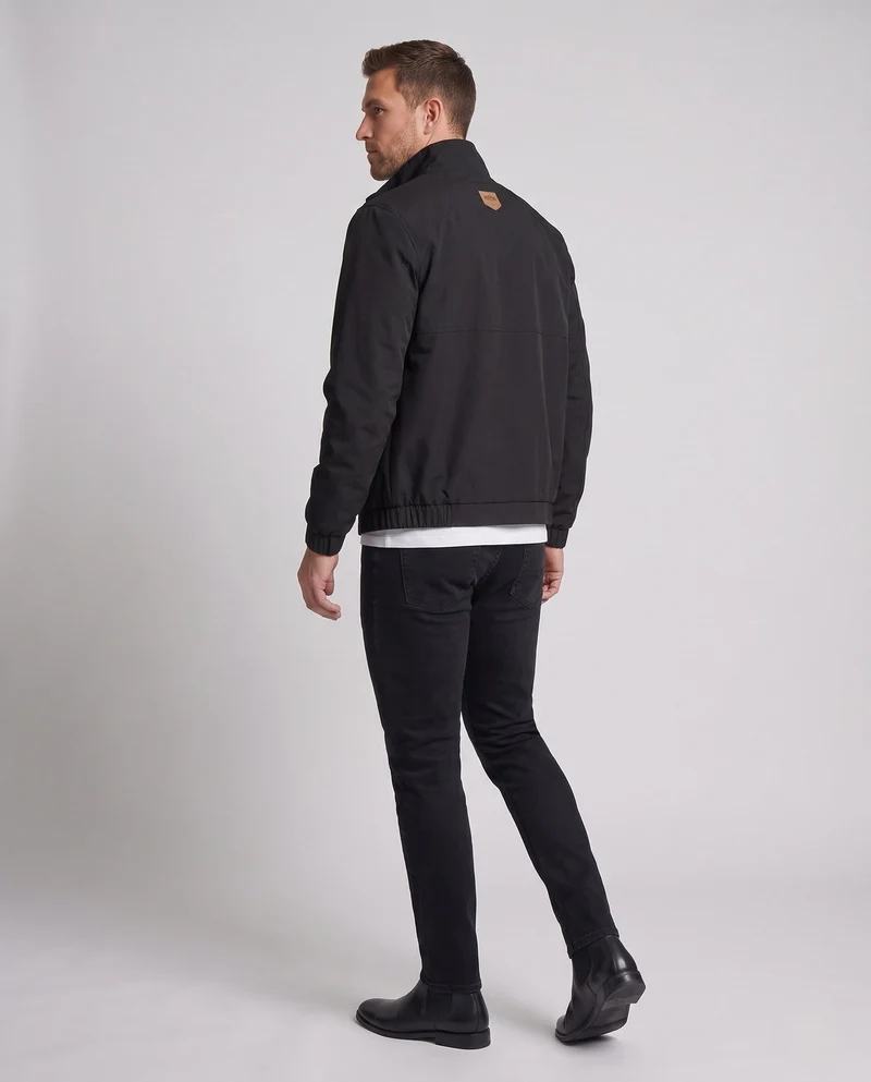 Herren Leichte Winddichte Freizeitjacke mit Stehkragen und Elastischen Bündchen Drune