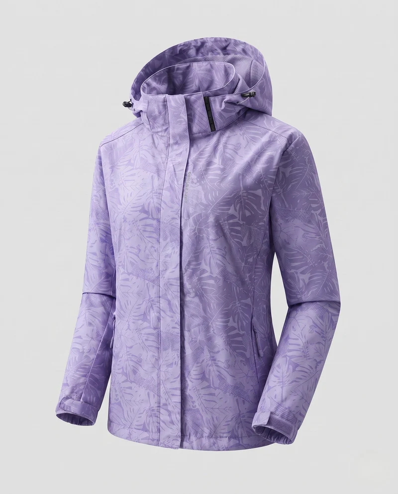 Damen Atmungsaktive Funktionsjacke mit Verstellbarem Kapuzen Design Drune