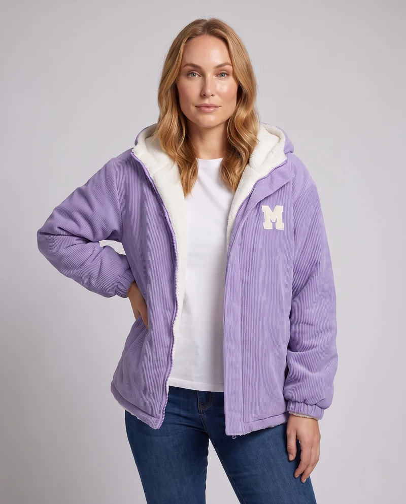 Damen Fleece gefütterte Cordjacke Drune