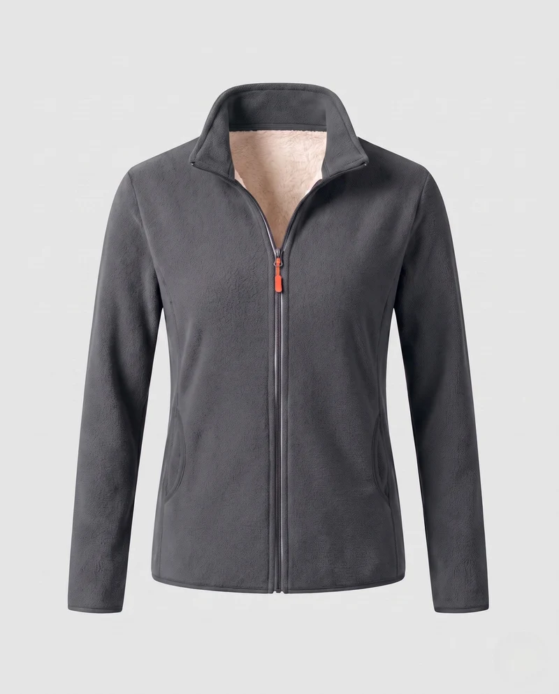 Damen Fleecejacke mit hohem Kragen Drune