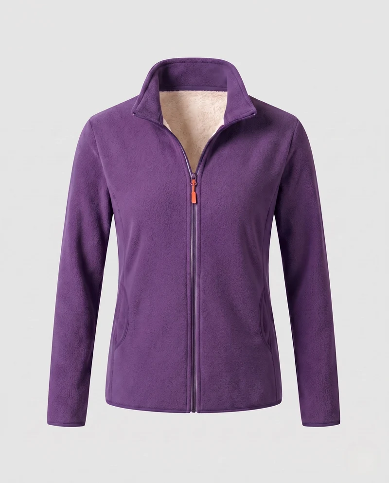Damen Fleecejacke mit hohem Kragen Drune