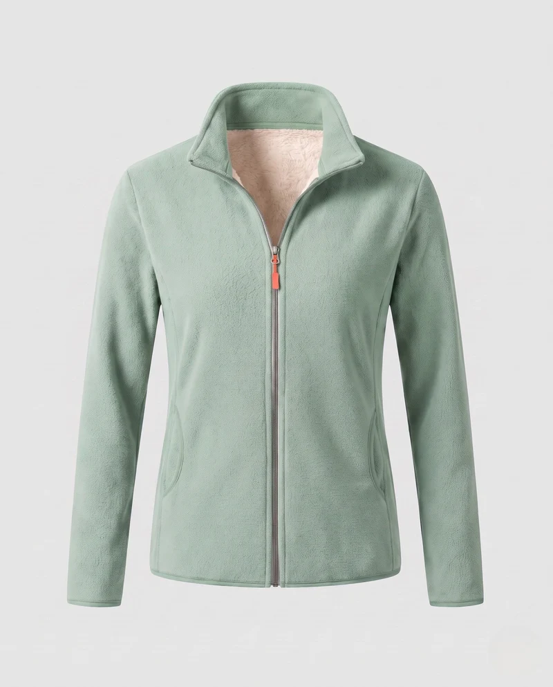 Damen Fleecejacke mit hohem Kragen Drune