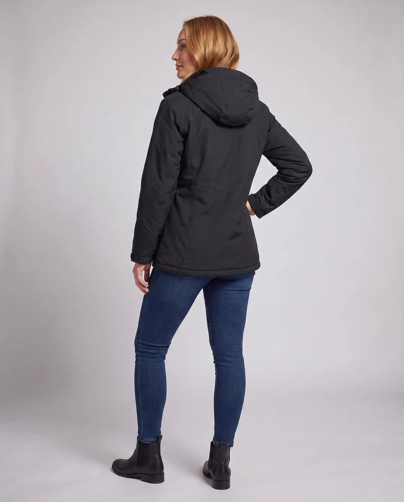 Damen Funktions Übergangsjacke mit abnehmbarer Kapuze Drune