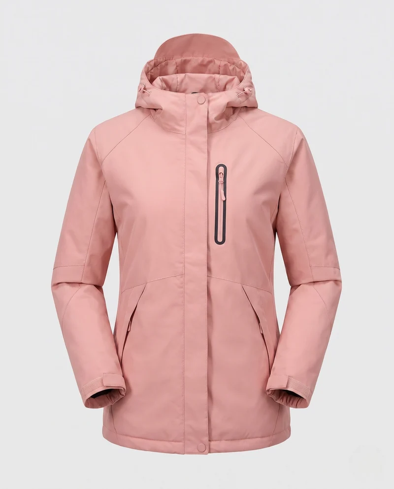Damen Funktions Übergangsjacke mit abnehmbarer Kapuze Drune