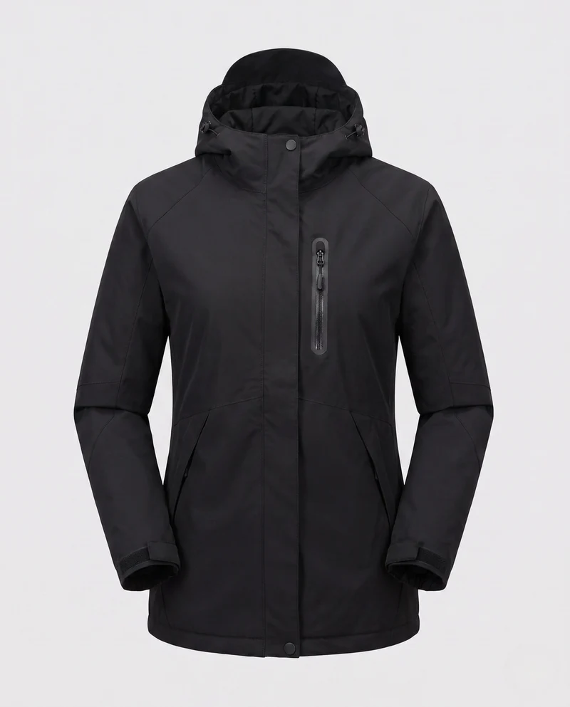 Damen Funktions Übergangsjacke mit abnehmbarer Kapuze Drune