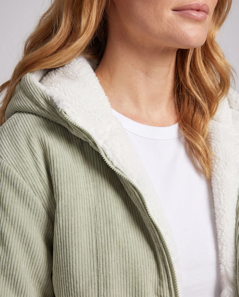 Damen Kuschelige Fleece-Jacke mit Kapuze Drune