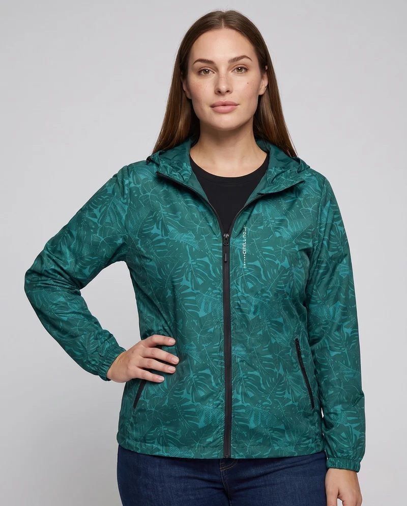 Damen Leichte Regenjacke mit Kapuze und reflektierenden Akzenten Drune