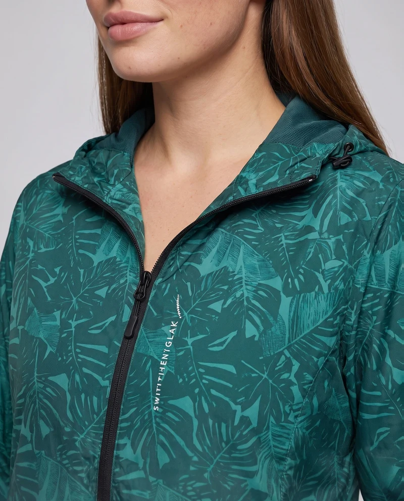 Damen Leichte Regenjacke mit Kapuze und reflektierenden Akzenten Drune