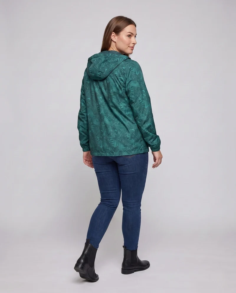 Damen Leichte Regenjacke mit Kapuze und reflektierenden Akzenten Drune