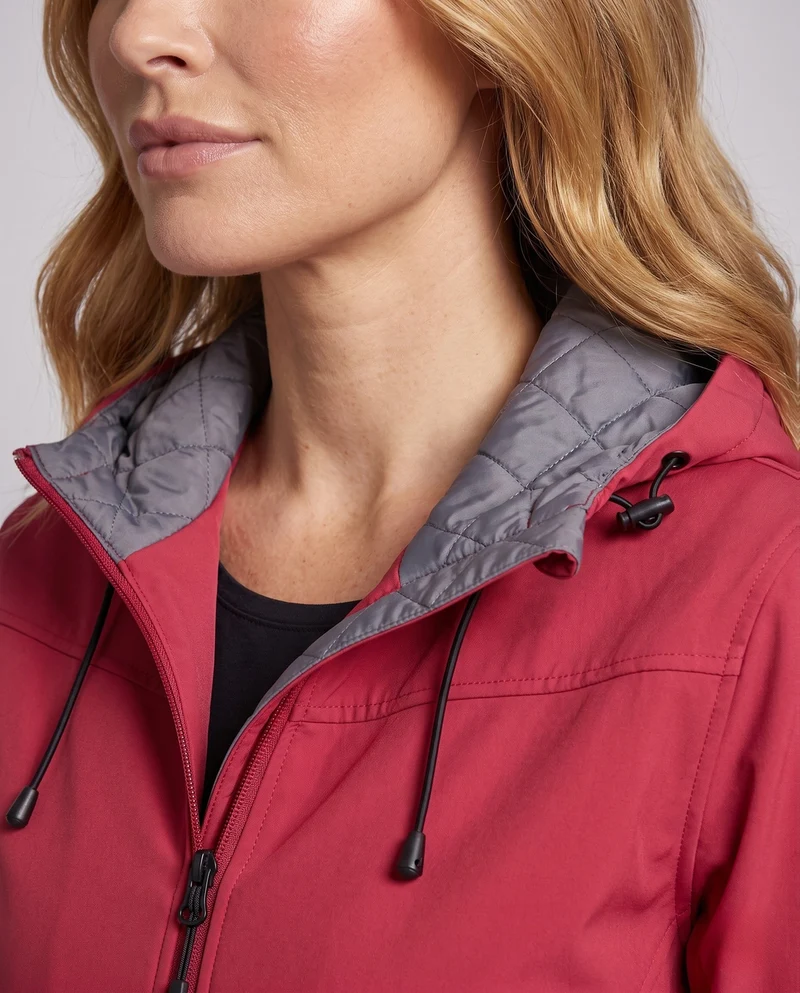 Damen technische Sportjacke mit verstellbarer Kapuze Drune