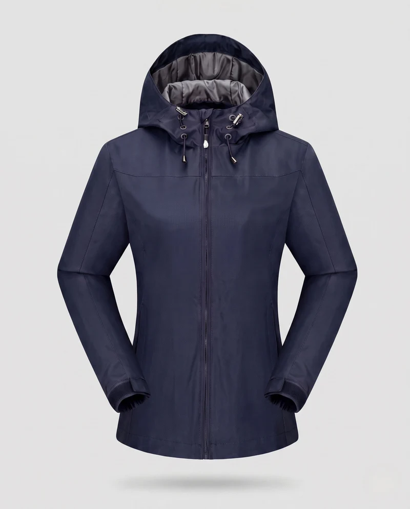Damen technische Sportjacke mit verstellbarer Kapuze Drune