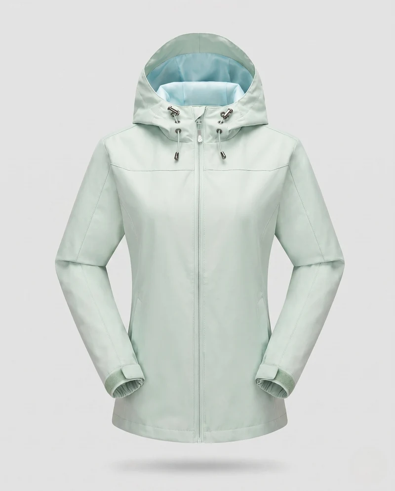Damen technische Sportjacke mit verstellbarer Kapuze Drune