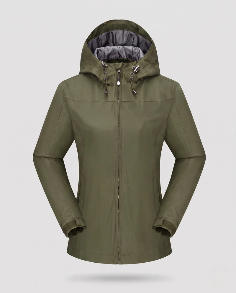 Damen technische Sportjacke mit verstellbarer Kapuze Drune