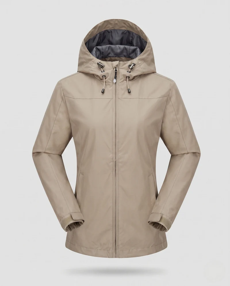 Damen technische Sportjacke mit verstellbarer Kapuze Drune