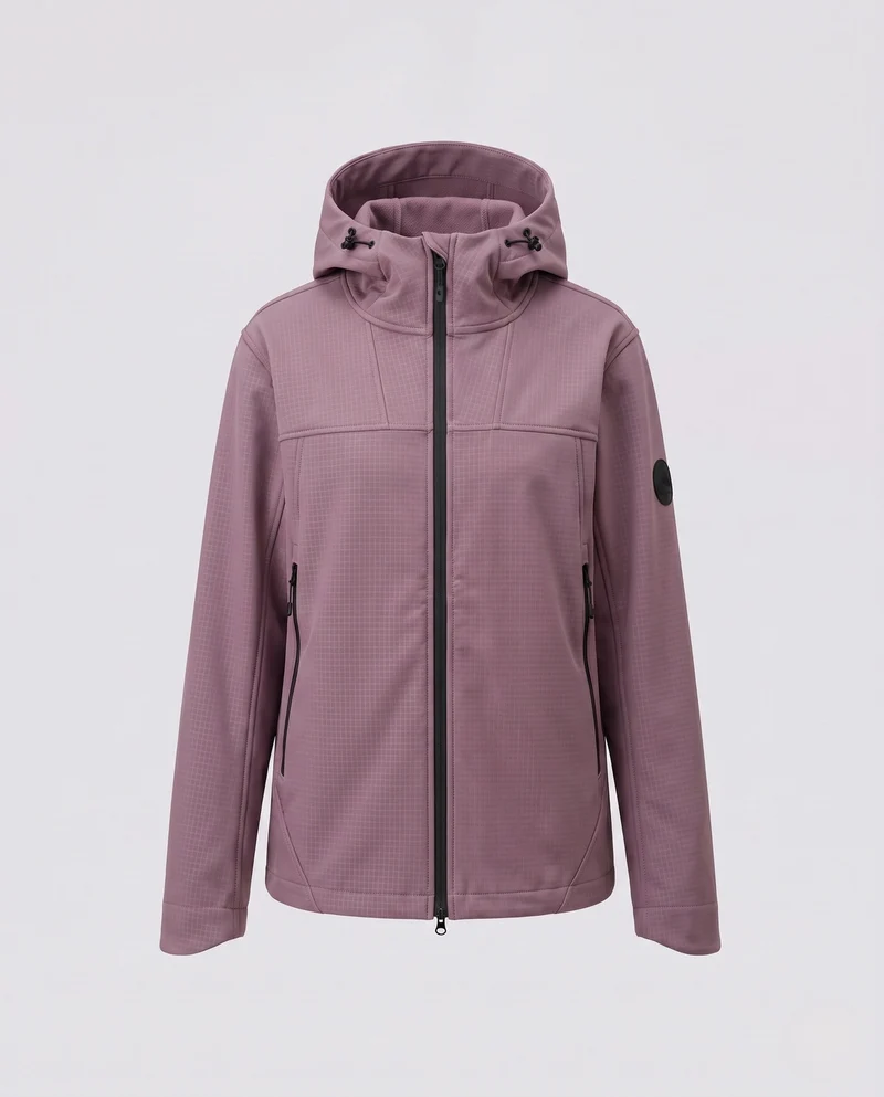 Damen wasserabweisende Outdoorjacke mit verstellbarem Kapuze Drune