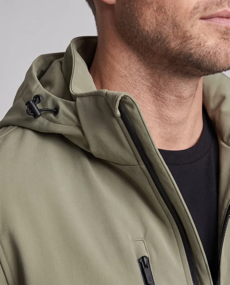 Herren atmungsaktive Outdoor-Jacke mit verstellbarem Kapuzenkragen Drune