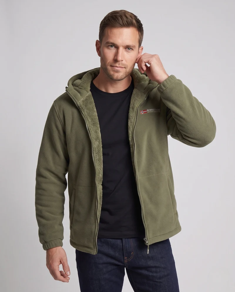 Herren Bequeme und Warme Fleecejacke Drune
