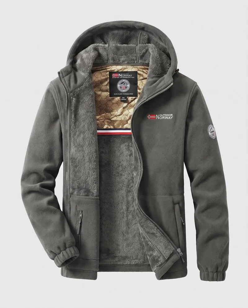Herren Bequeme und Warme Fleecejacke Drune