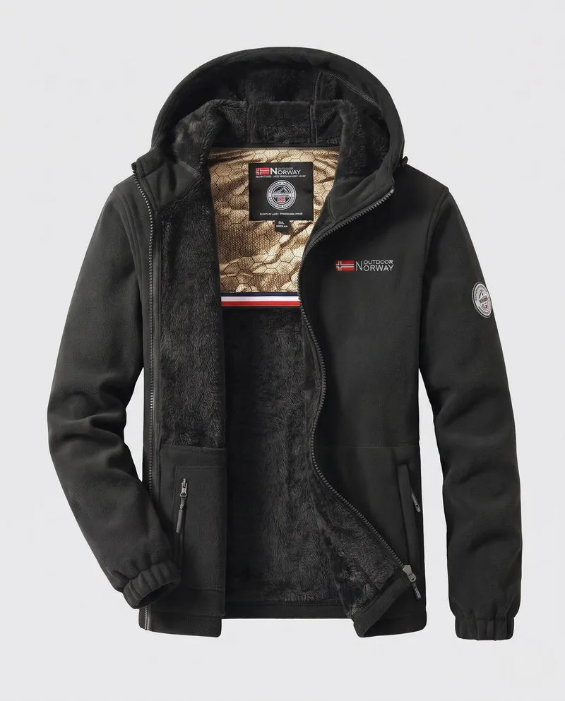 Herren Bequeme und Warme Fleecejacke Drune