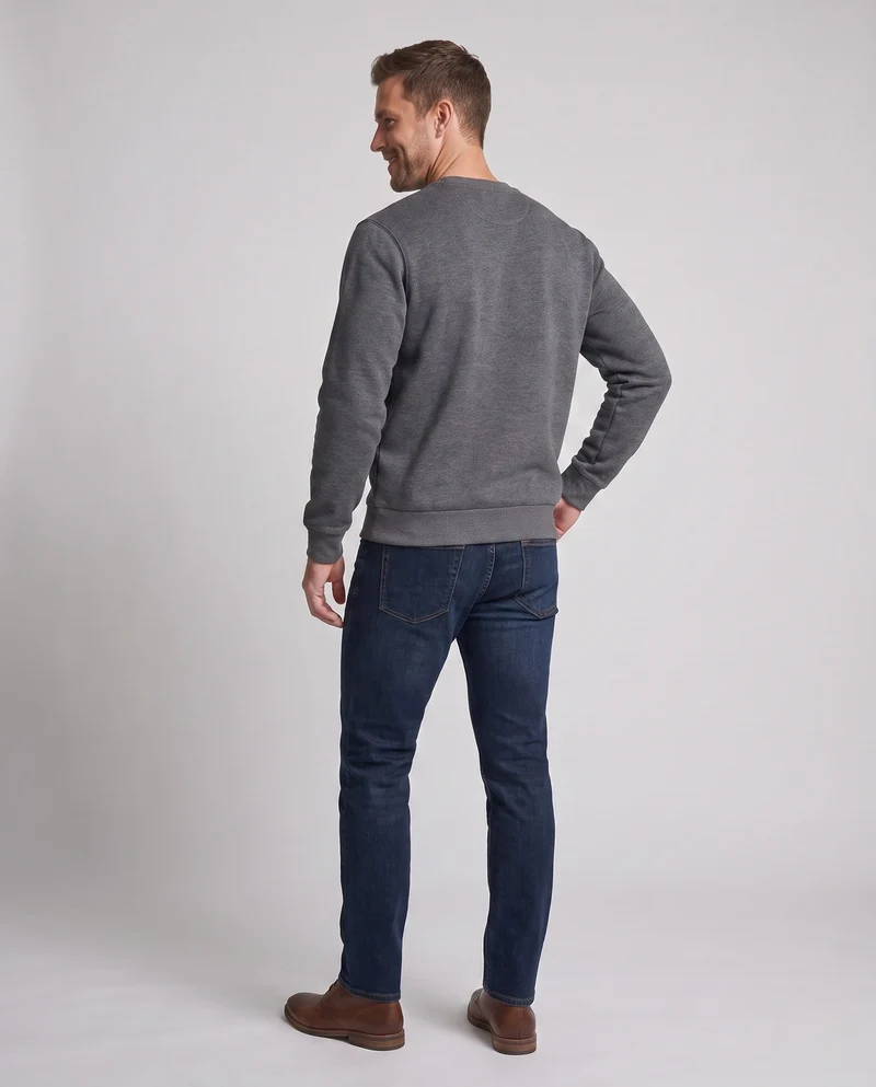 Männer Sweatshirt mit hohem Kragen Drune