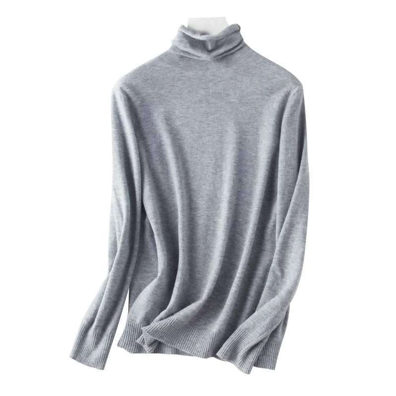 Damen leichter Feinstrick-Rollkragenpullover mit schmalem Schnitt Drune