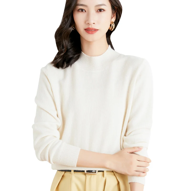 Damen Kurzrollkragen Feinstrickpullover mit leichtem Mohair-Effekt Drune