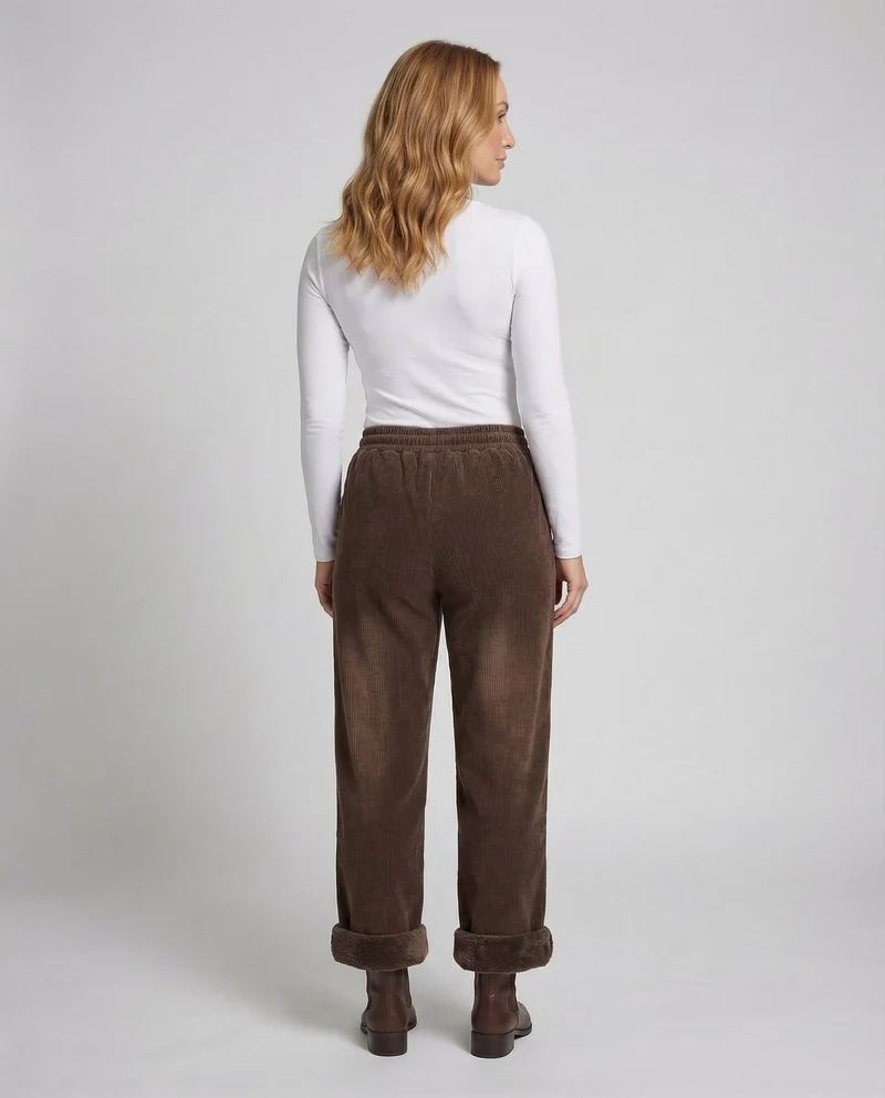 Damen Thermo Cordhose Teddyfutter