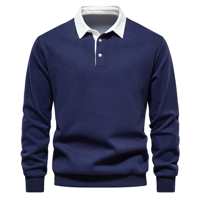 Herren Poloshirt mit kontrastierendem Kragen Drune